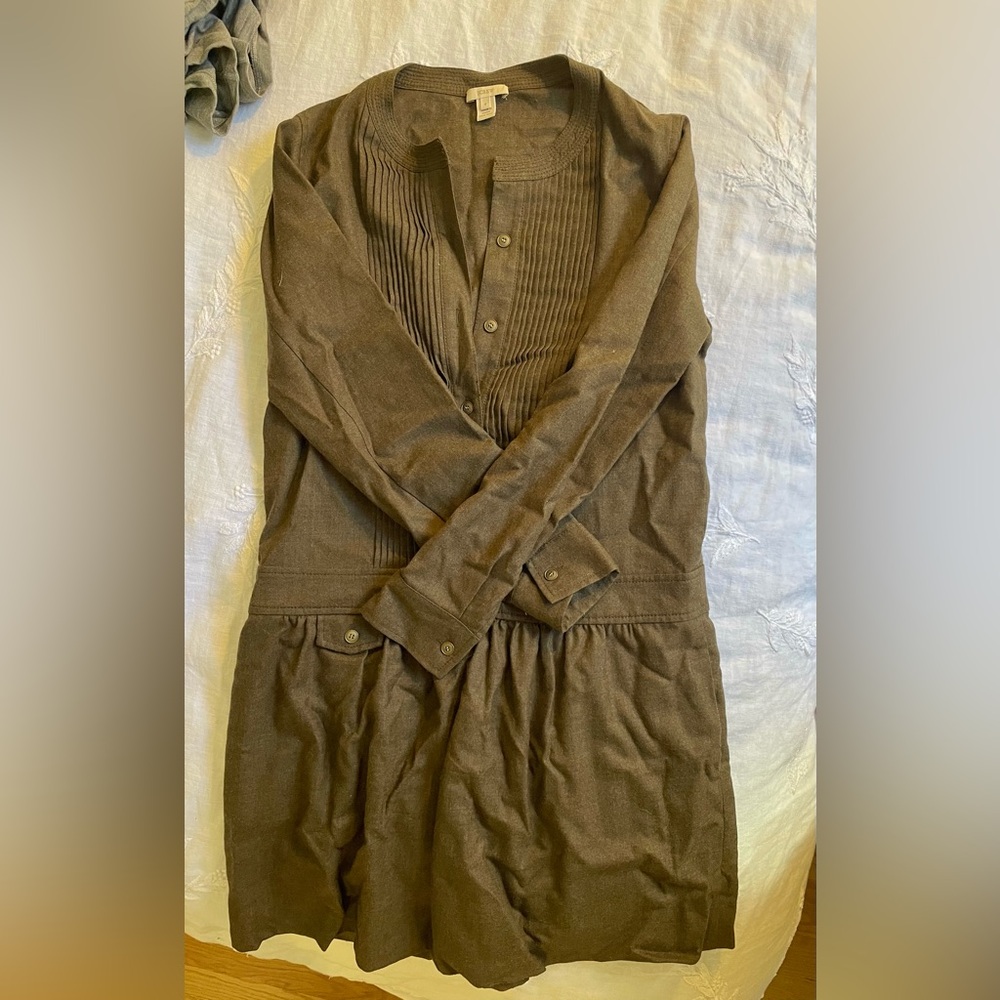 Wool J Crew Green Dress